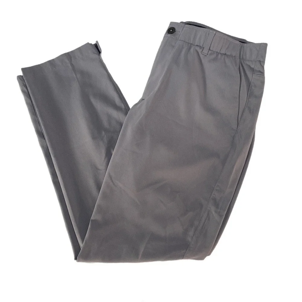 Under Armour Performance Pants Mens 36x32 Gray Golf Stretch‎ Flat Front Athletic